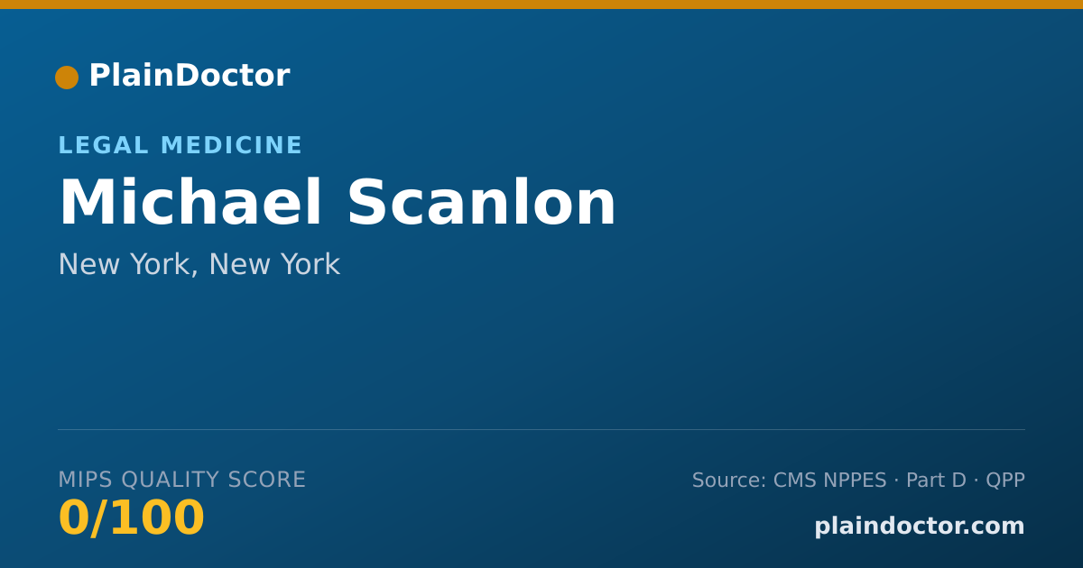 Shareable card for Michael Scanlon - Legal Medicine, New York, NY