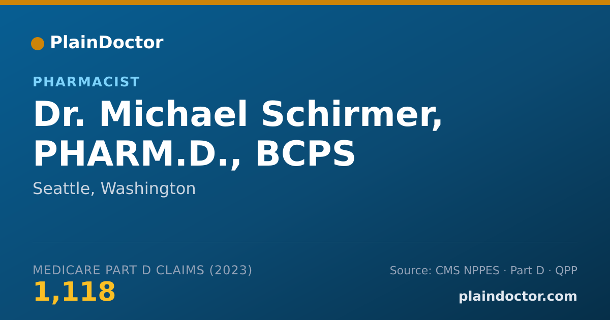 Shareable card for Michael Schirmer, PHARM.D., BCPS - Pharmacist, Seattle, WA