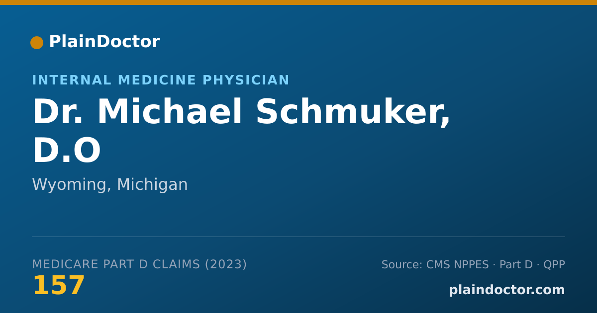 Shareable card for Michael Schmuker, D.O - Internal Medicine Physician, Wyoming, MI