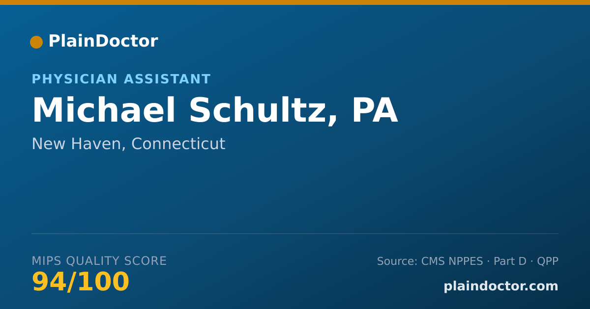 Shareable card for Michael Schultz, PA - Physician Assistant, New Haven, CT