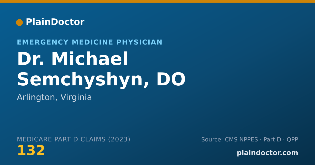 Shareable card for Michael Semchyshyn, DO - Emergency Medicine Physician, Arlington, VA