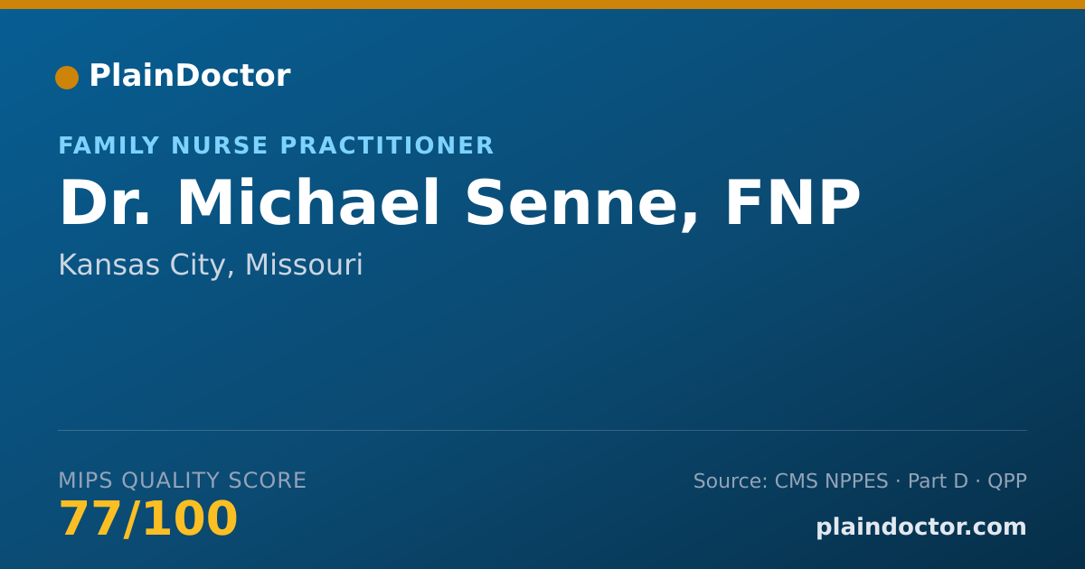 Shareable card for Michael Senne, FNP - Family Nurse Practitioner, Kansas City, MO