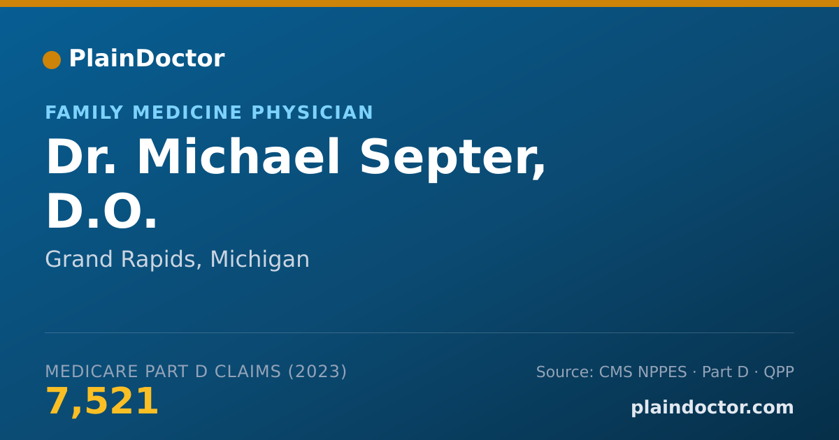 Shareable card for Michael Septer, D.O. - Family Medicine Physician, Grand Rapids, MI