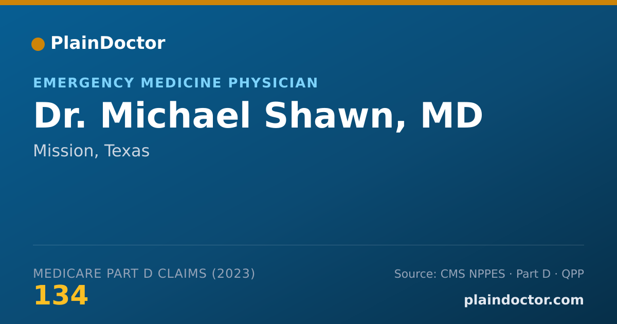 Shareable card for Michael Shawn, MD - Emergency Medicine Physician, Mission, TX