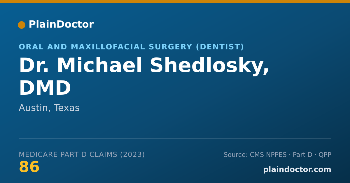 Shareable card for Michael Shedlosky, DMD - Oral and Maxillofacial Surgery (Dentist), Austin, TX