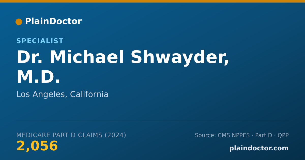 Shareable card for Michael Shwayder, M.D. - Specialist, Los Angeles, CA