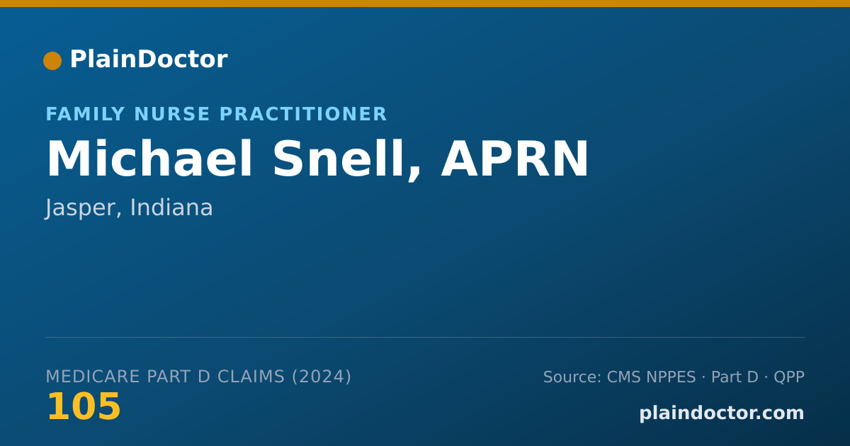 Shareable card for Michael Snell, APRN - Family Nurse Practitioner, Jasper, IN
