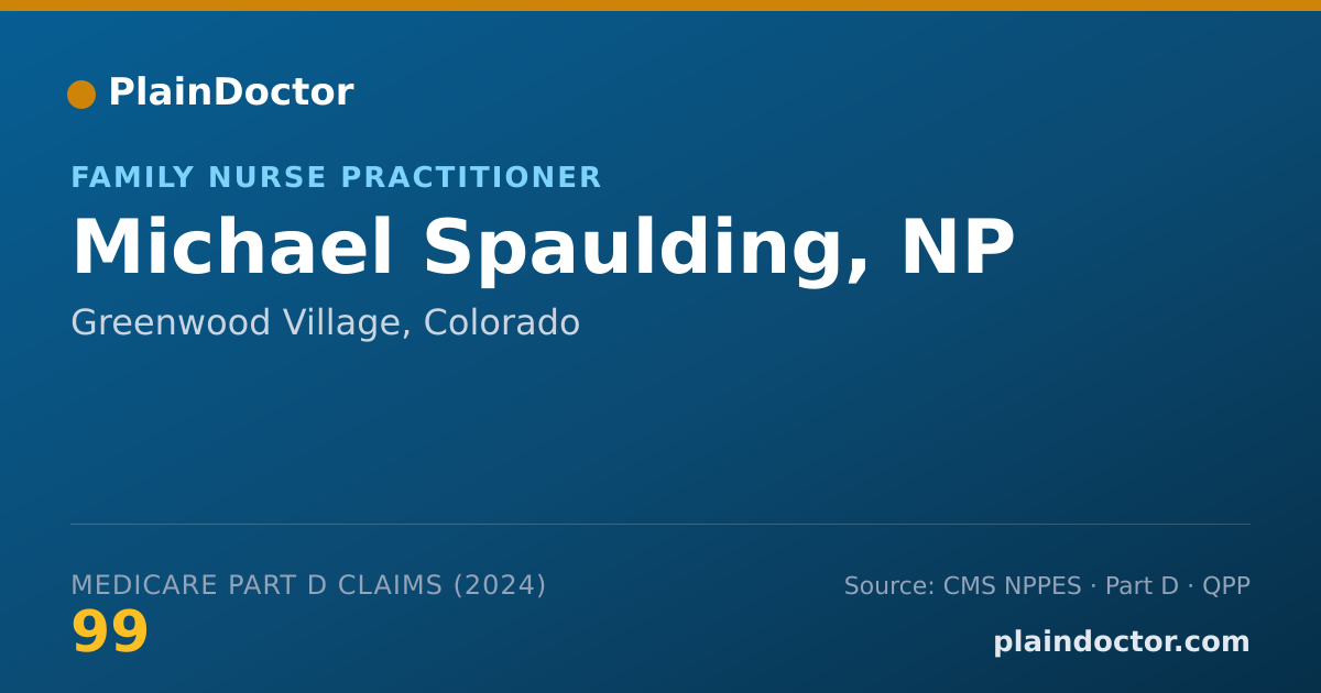 Shareable card for Michael Spaulding, NP - Family Nurse Practitioner, Greenwood Village, CO