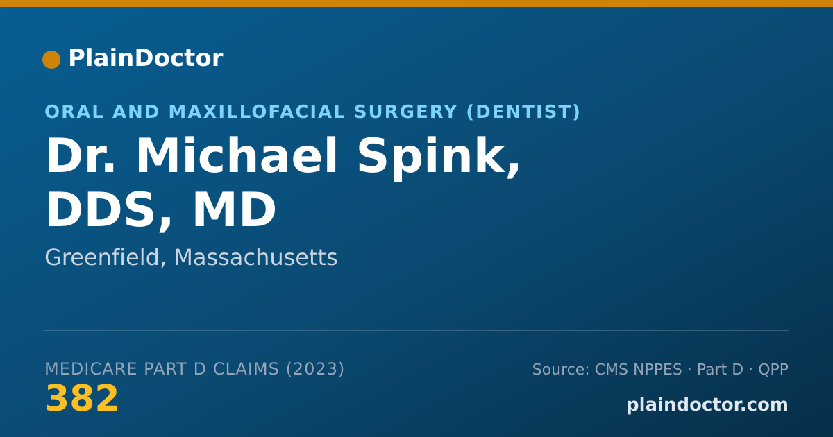 Shareable card for Michael Spink, DDS, MD - Oral and Maxillofacial Surgery (Dentist), Greenfield, MA