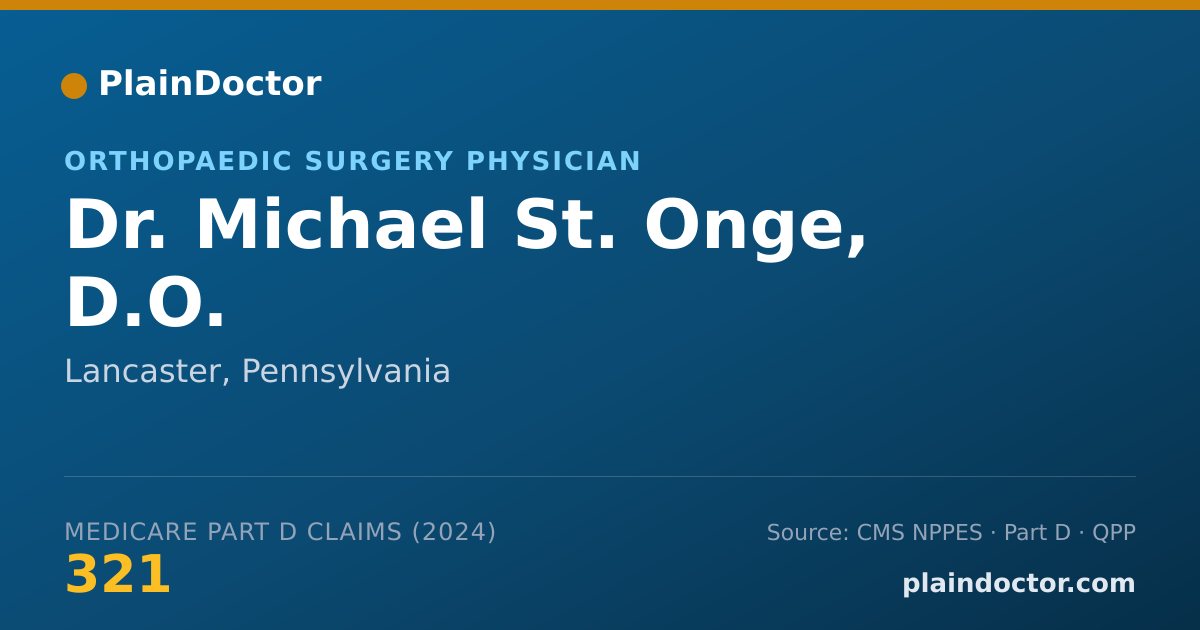 Shareable card for Michael St. Onge, D.O. - Orthopaedic Surgery Physician, Lancaster, PA