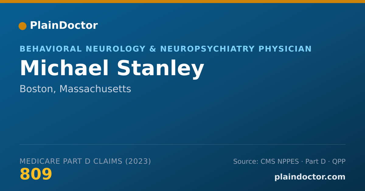 Shareable card for Michael Stanley - Behavioral Neurology & Neuropsychiatry Physician, Boston, MA