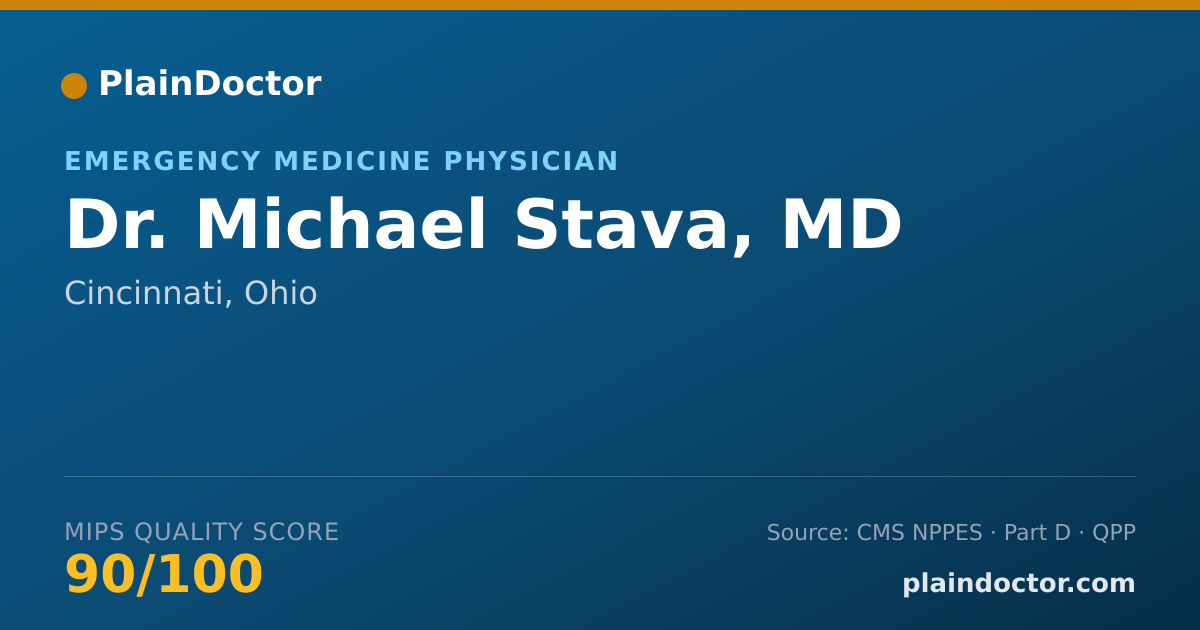 Shareable card for Michael Stava, MD - Emergency Medicine Physician, Cincinnati, OH
