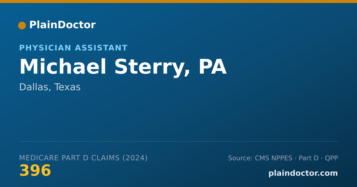 Shareable card for Michael Sterry, PA - Physician Assistant, Dallas, TX