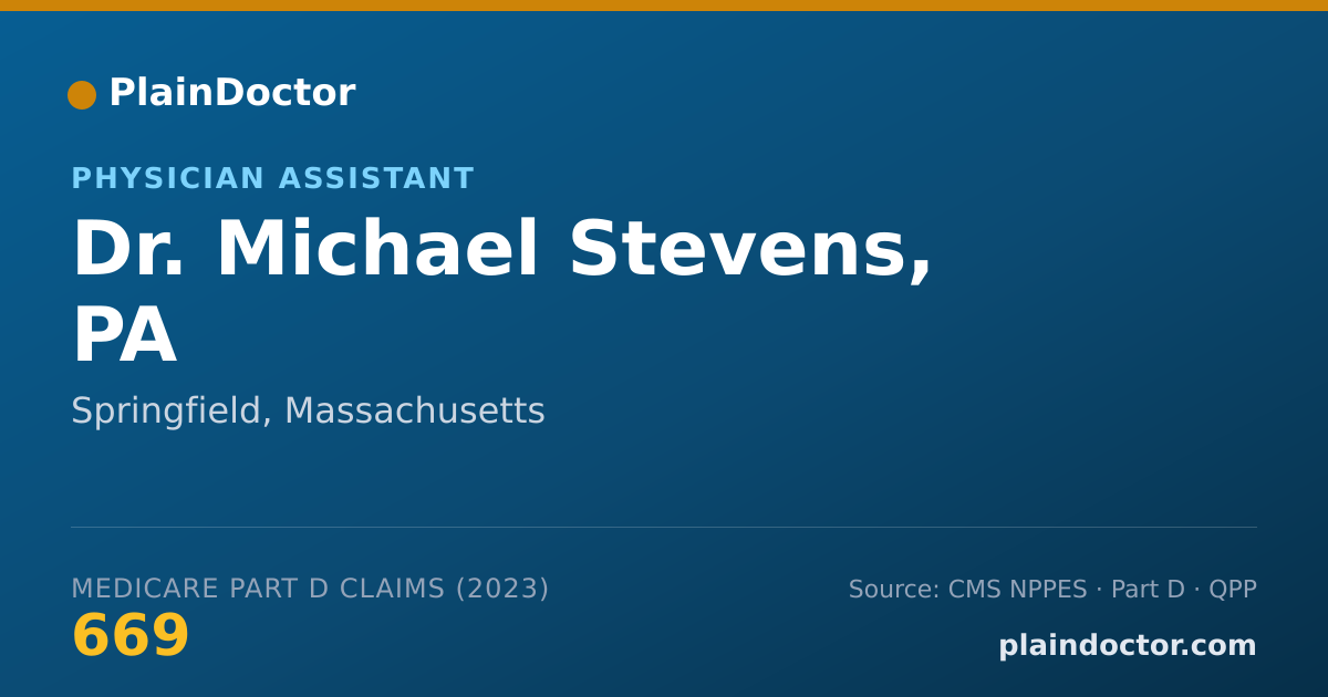 Shareable card for Michael Stevens, PA - Physician Assistant, Springfield, MA