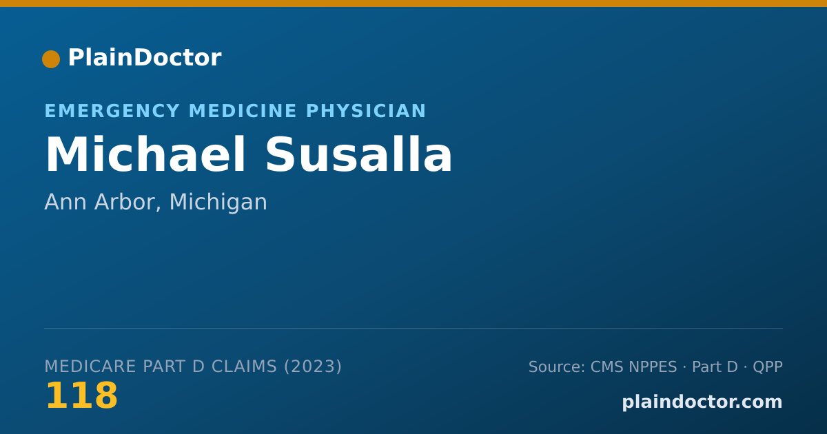 Shareable card for Michael Susalla - Emergency Medicine Physician, Ann Arbor, MI
