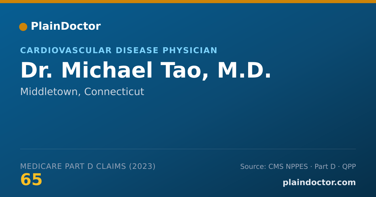 Shareable card for Michael Tao, M.D. - Cardiovascular Disease Physician, Middletown, CT