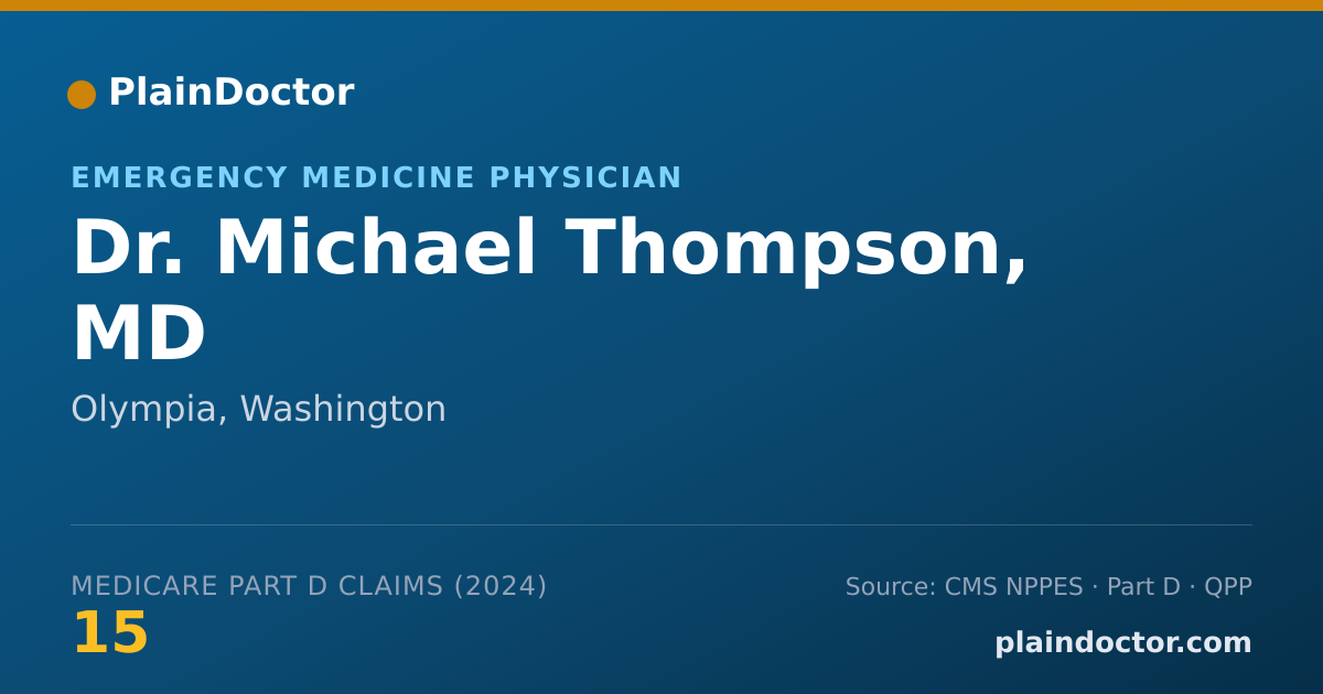 Shareable card for Michael Thompson, MD - Emergency Medicine Physician, Olympia, WA