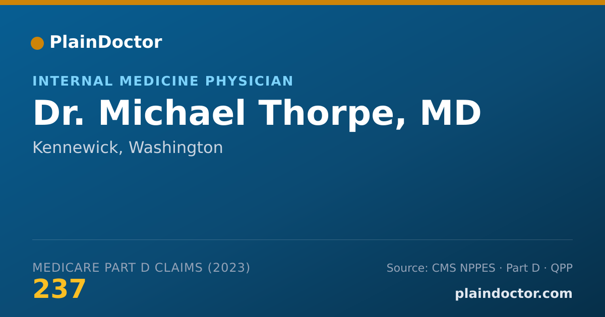 Shareable card for Michael Thorpe, MD - Internal Medicine Physician, Kennewick, WA