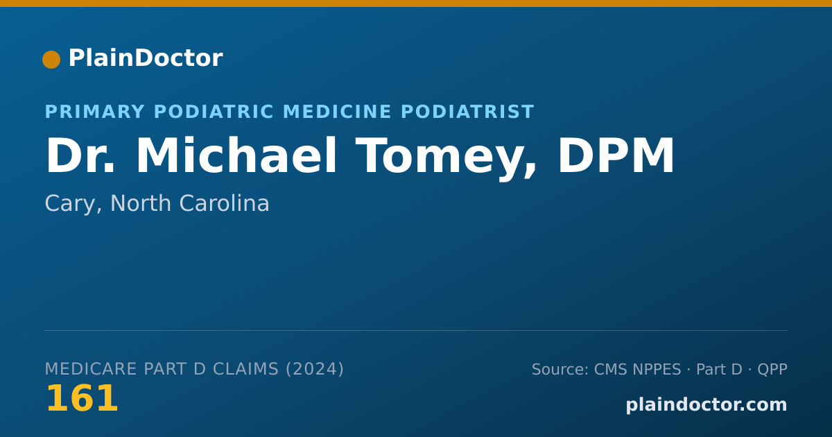 Shareable card for Michael Tomey, DPM - Podiatrist, Cary, NC