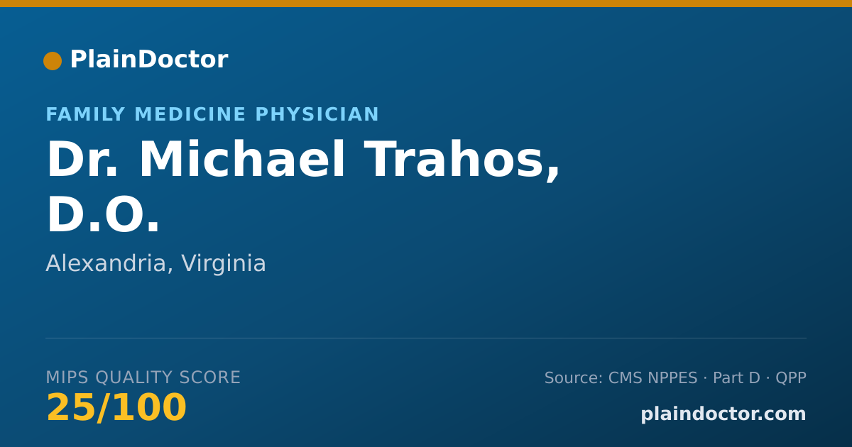 Shareable card for Michael Trahos, D.O. - Family Medicine Physician, Alexandria, VA