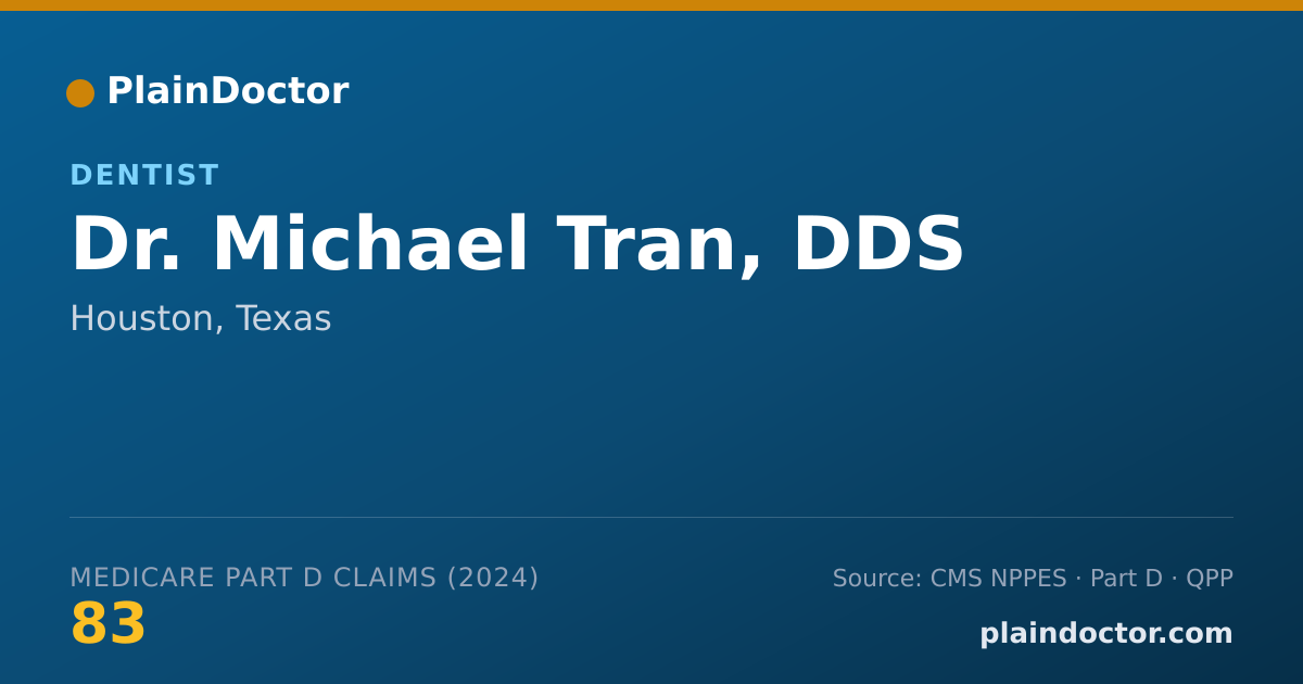 Shareable card for Michael Tran, DDS - Dentist, Houston, TX