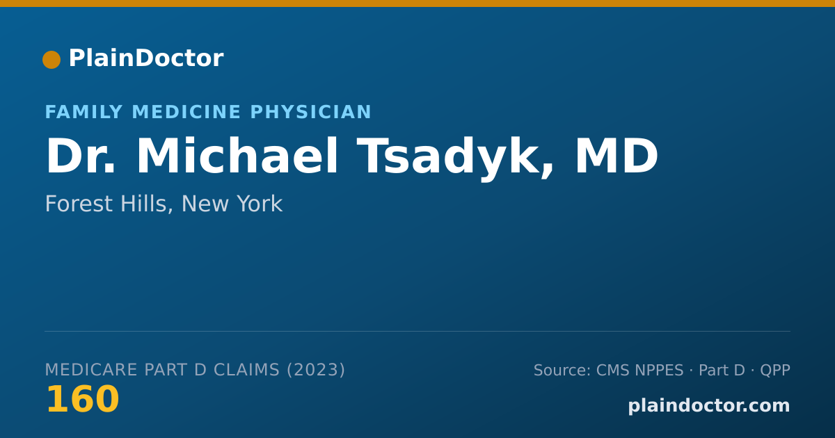 Shareable card for Michael Tsadyk, MD - Family Medicine Physician, Forest Hills, NY