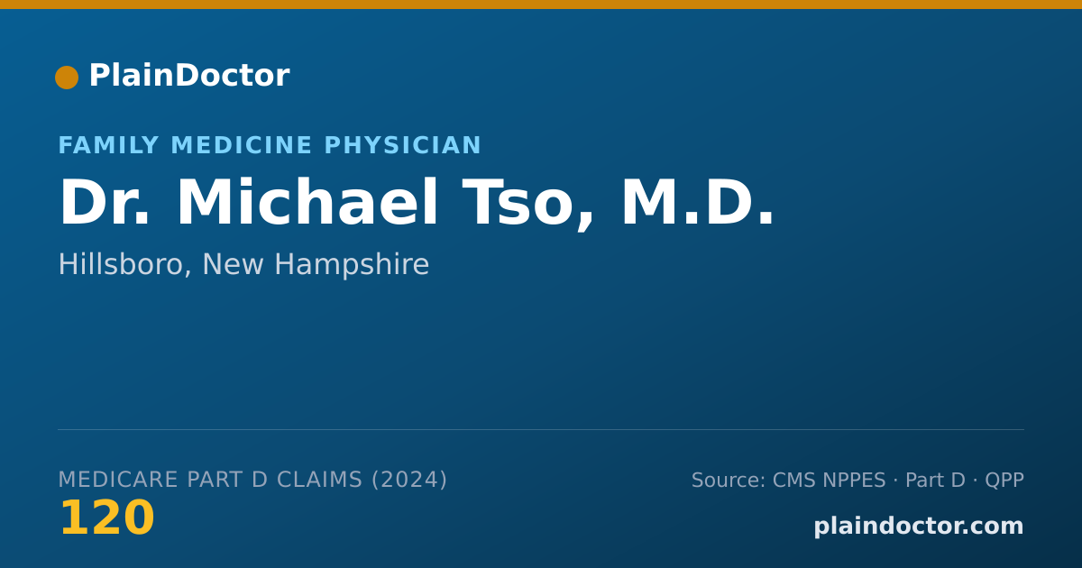 Shareable card for Michael Tso, M.D. - Family Medicine Physician, Hillsboro, NH