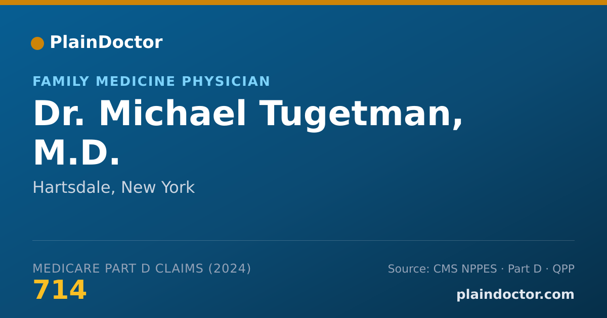 Shareable card for Michael Tugetman, M.D. - Family Medicine Physician, Hartsdale, NY