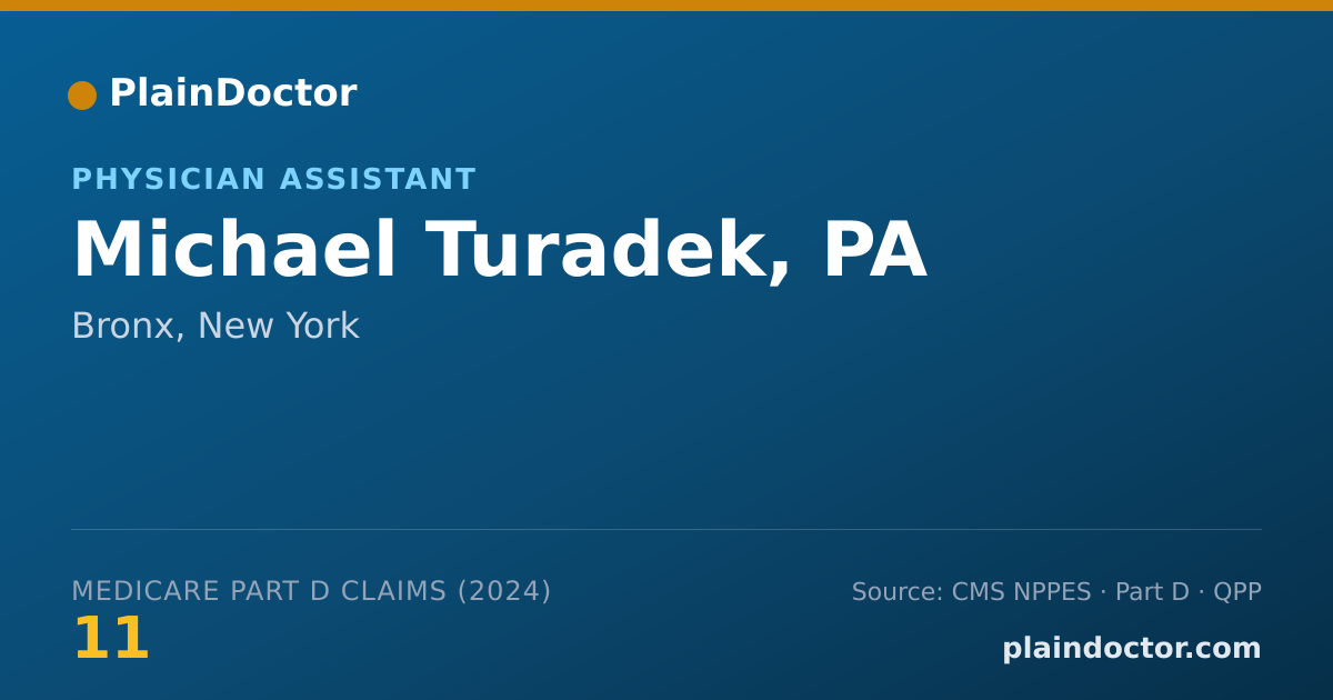 Shareable card for Michael Turadek, PA - Physician Assistant, Bronx, NY