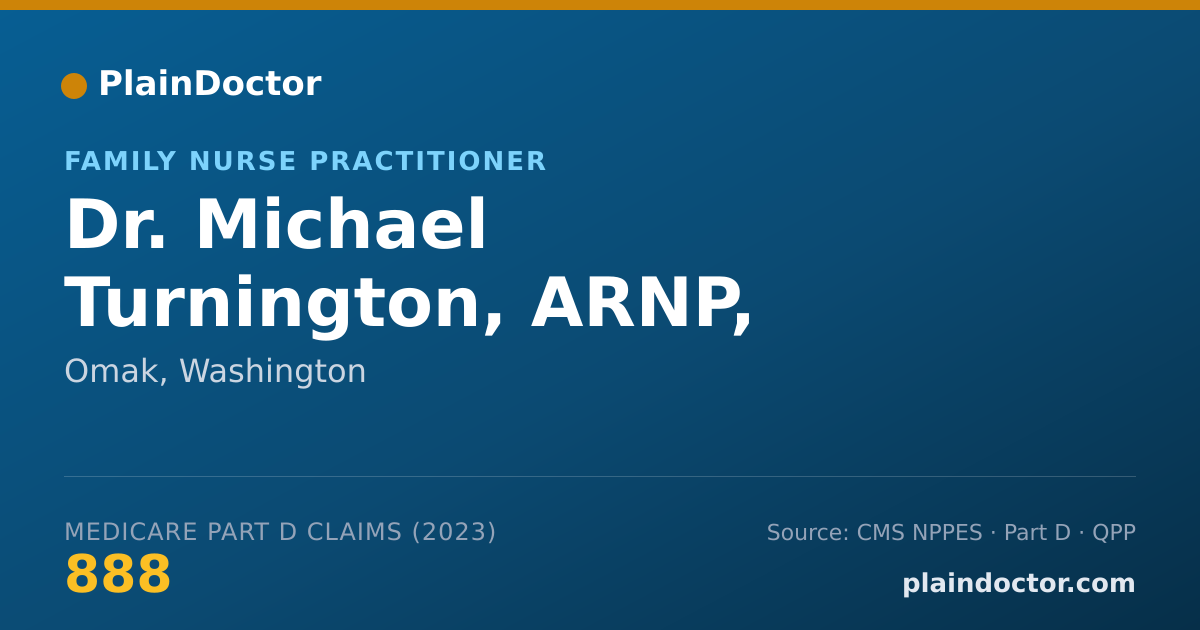 Shareable card for Michael Turnington, ARNP, FNP-BC - Family Nurse Practitioner, Omak, WA