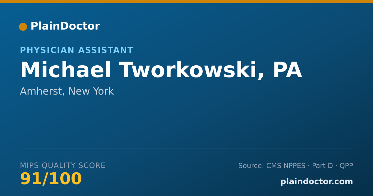 Shareable card for Michael Tworkowski, PA - Pain Medicine Physician, Amherst, NY