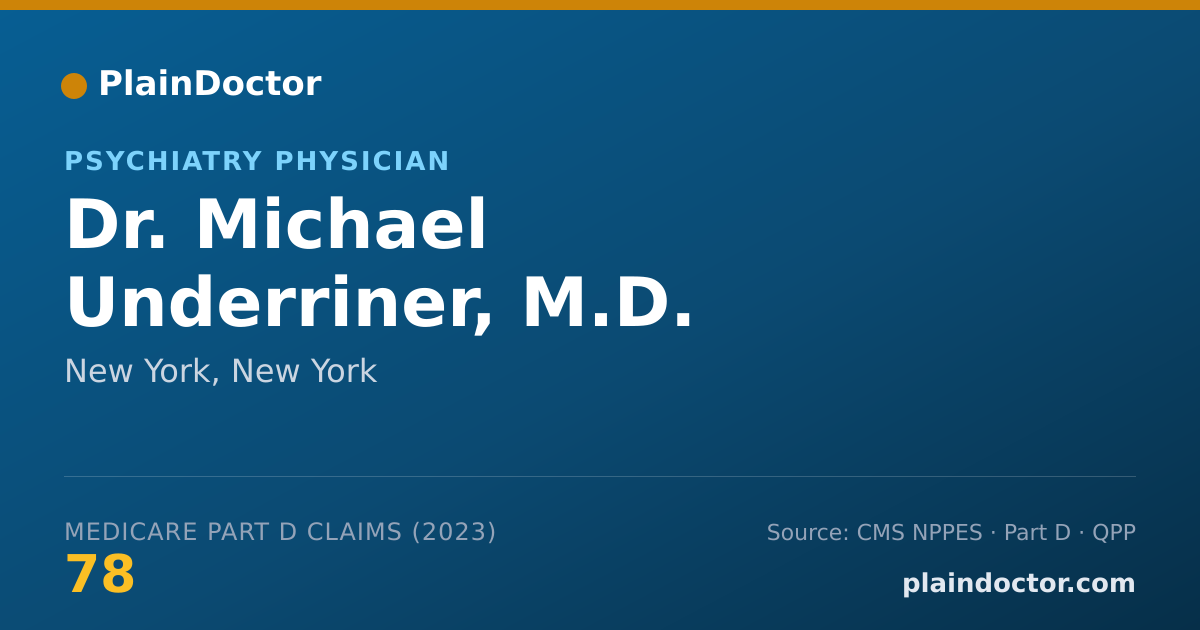 Shareable card for Michael Underriner, M.D. - Psychiatry Physician, New York, NY