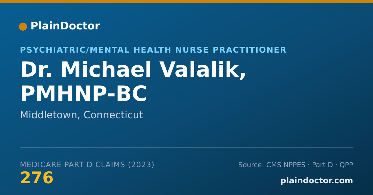 Shareable card for Michael Valalik, PMHNP-BC - Psychiatric/Mental Health Nurse Practitioner, Middletown, CT