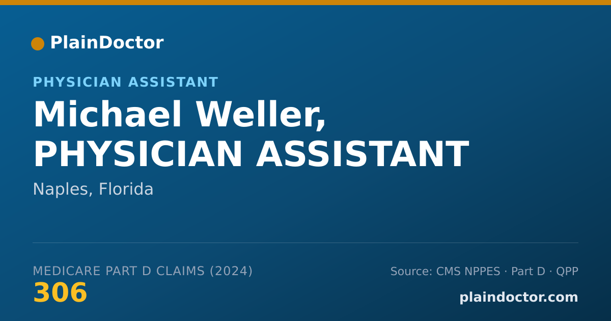 Shareable card for Michael Weller, PHYSICIAN ASSISTANT - Physician Assistant, Naples, FL