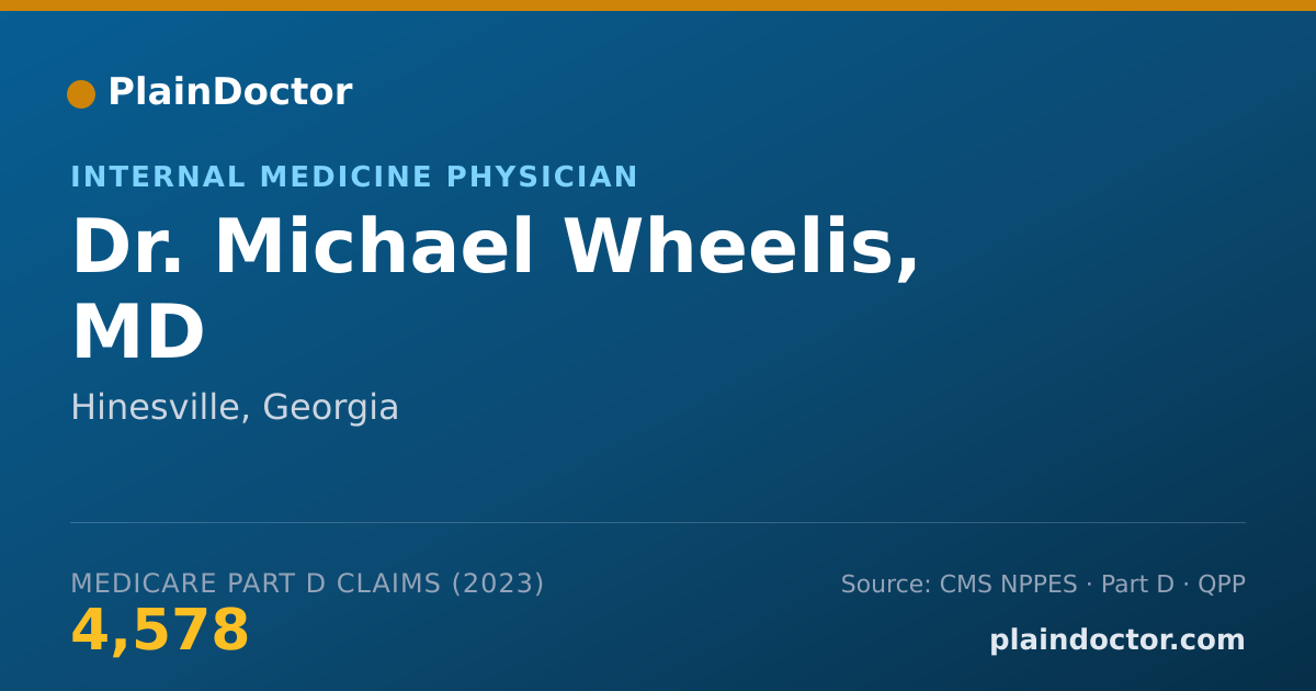 Shareable card for Michael Wheelis, MD - Internal Medicine Physician, Hinesville, GA