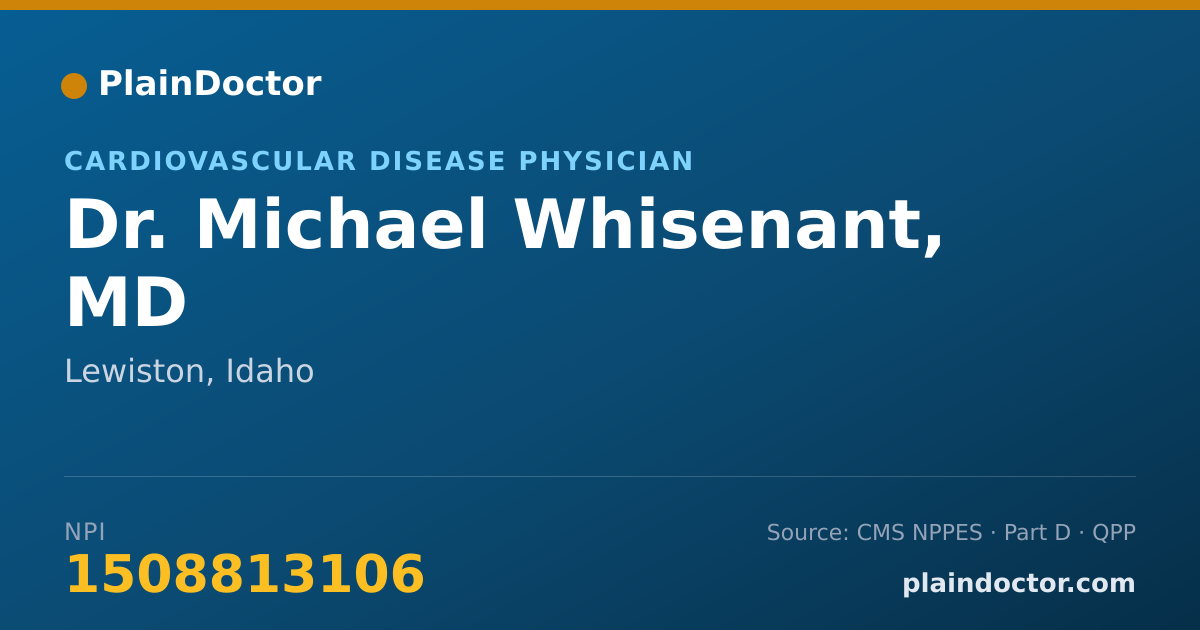 Shareable card for Michael Whisenant, MD - Cardiovascular Disease Physician, Lewiston, ID