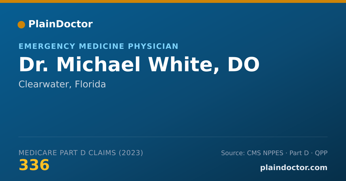 Shareable card for Michael White, DO - Emergency Medicine Physician, Clearwater, FL