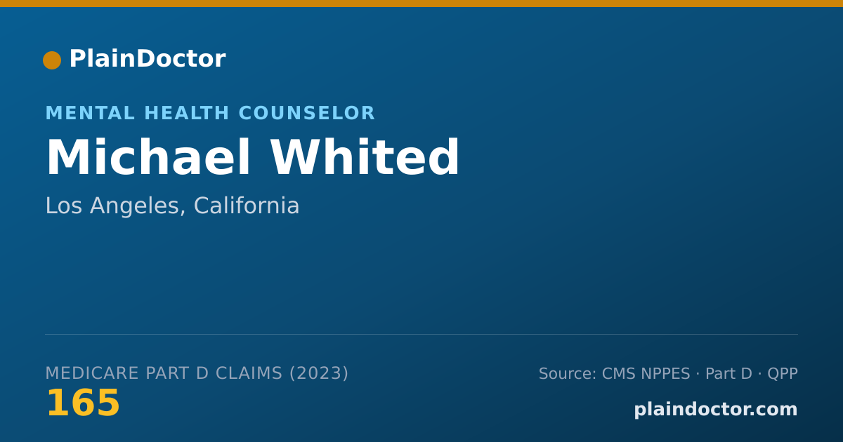 Shareable card for Michael Whited - Mental Health Counselor, Los Angeles, CA