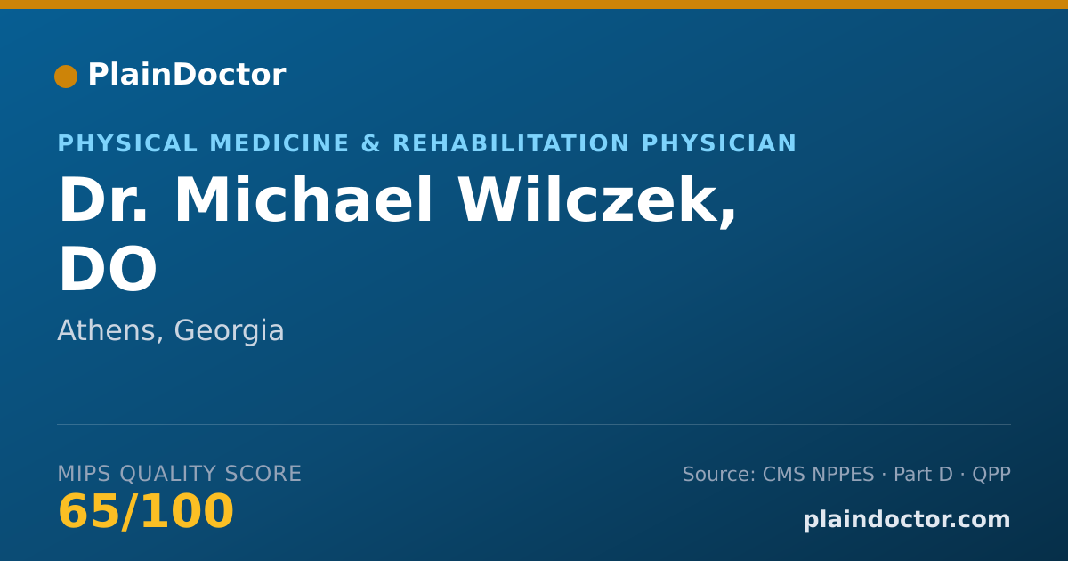Shareable card for Michael Wilczek, DO - Physical Medicine & Rehabilitation Physician, Athens, GA