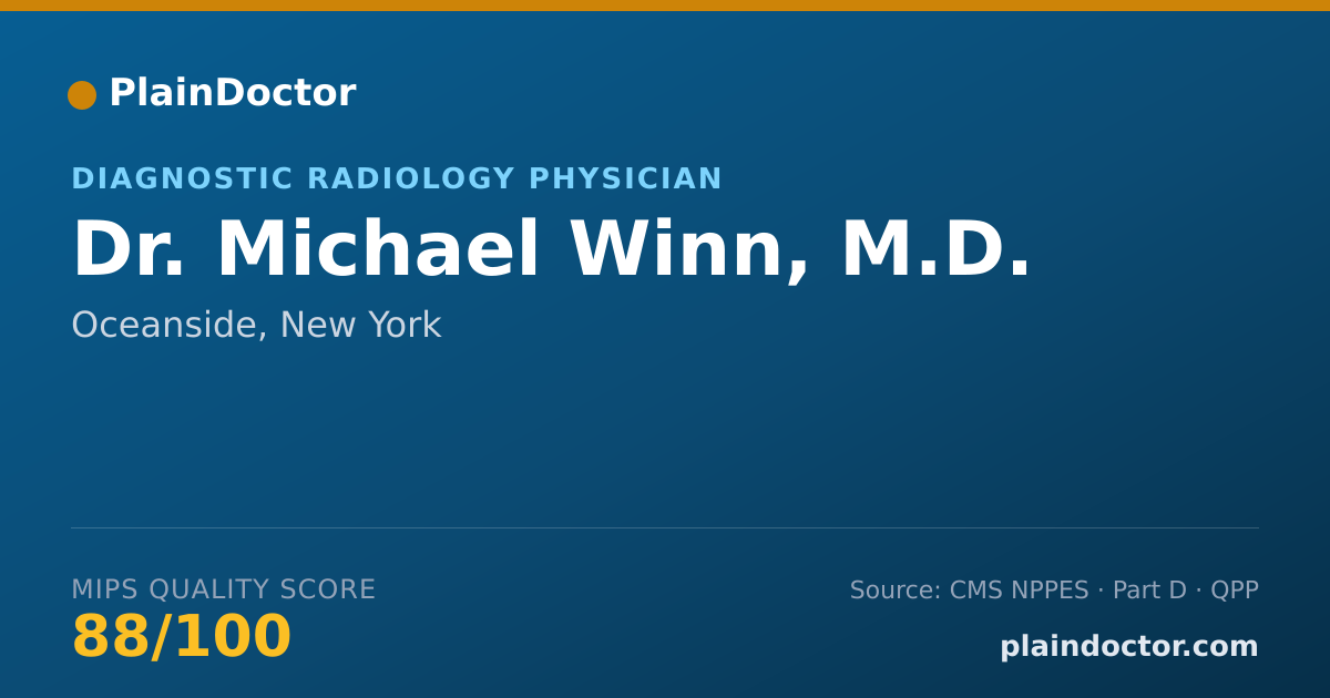 Shareable card for Michael Winn, M.D. - Diagnostic Radiology Physician, Oceanside, NY