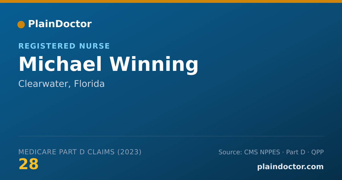 Shareable card for Michael Winning - Registered Nurse, Clearwater, FL