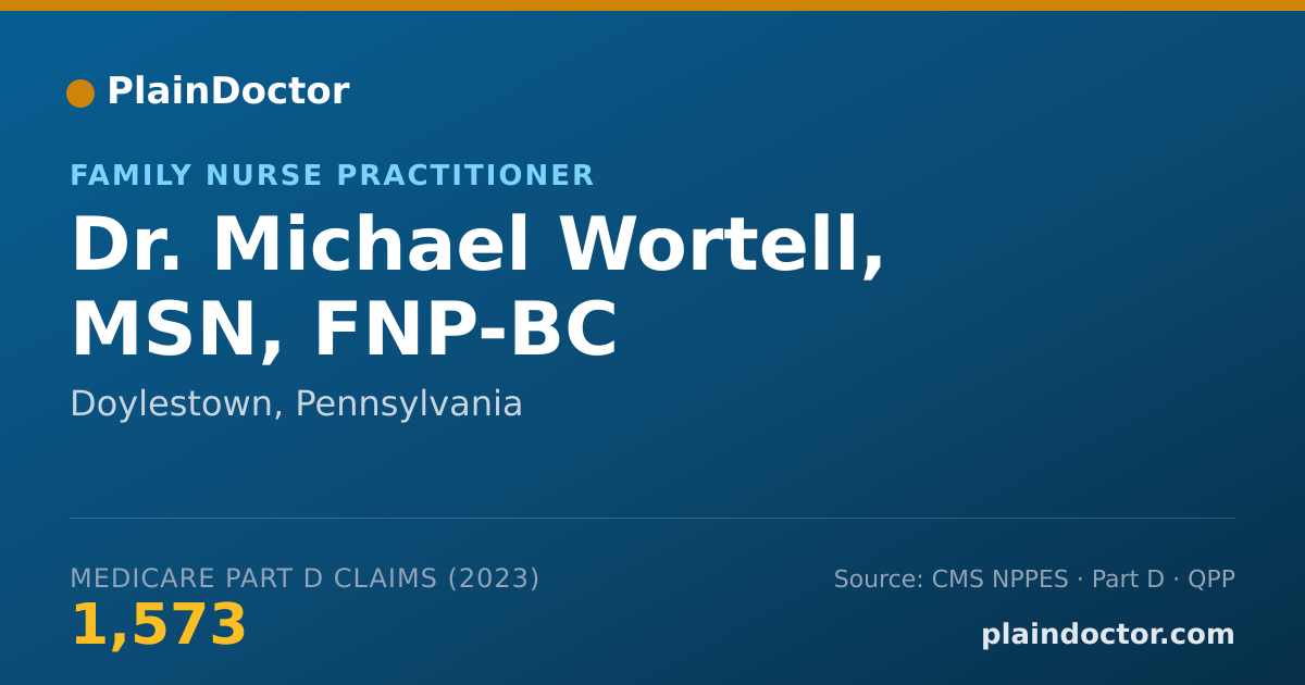 Shareable card for Michael Wortell, MSN, FNP-BC - Family Nurse Practitioner, Doylestown, PA