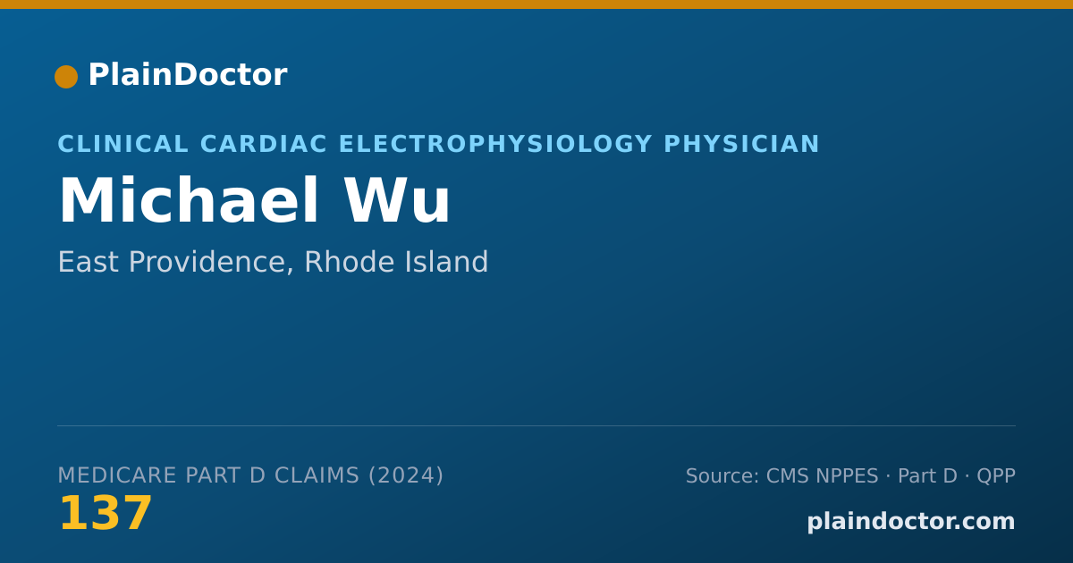 Shareable card for Michael Wu - Clinical Cardiac Electrophysiology Physician, East Providence, RI