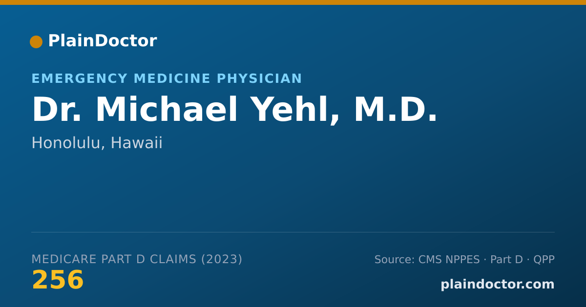 Shareable card for Michael Yehl, M.D. - Emergency Medicine Physician, Honolulu, HI
