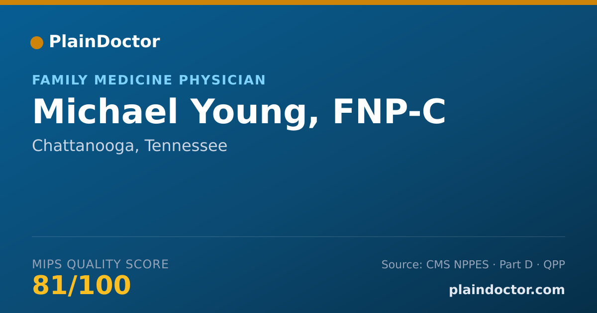 Shareable card for Michael Young, FNP-C - Family Medicine Physician, Chattanooga, TN