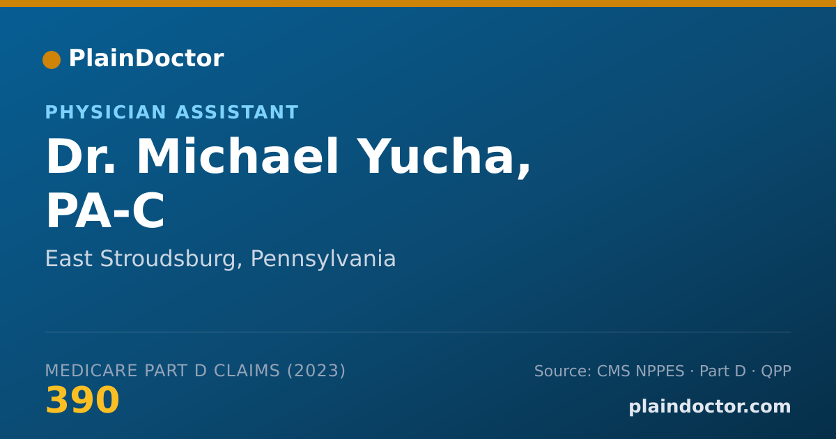 Shareable card for Michael Yucha, PA-C - Physician Assistant, East Stroudsburg, PA