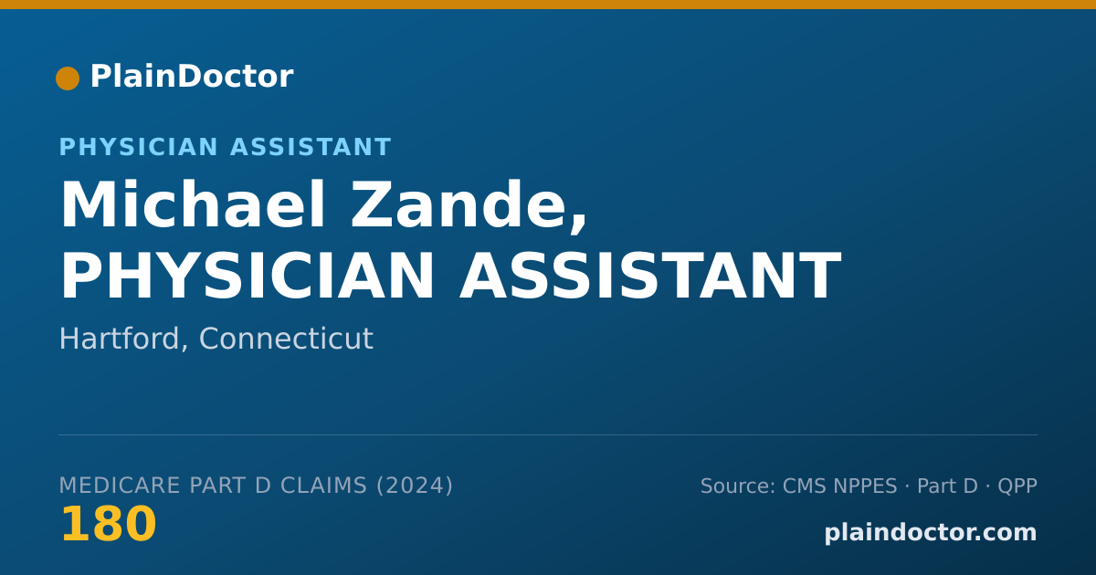 Shareable card for Michael Zande, PHYSICIAN ASSISTANT - Physician Assistant, Hartford, CT
