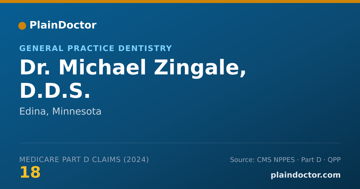 Shareable card for Michael Zingale, D.D.S. - General Practice Dentistry, Edina, MN