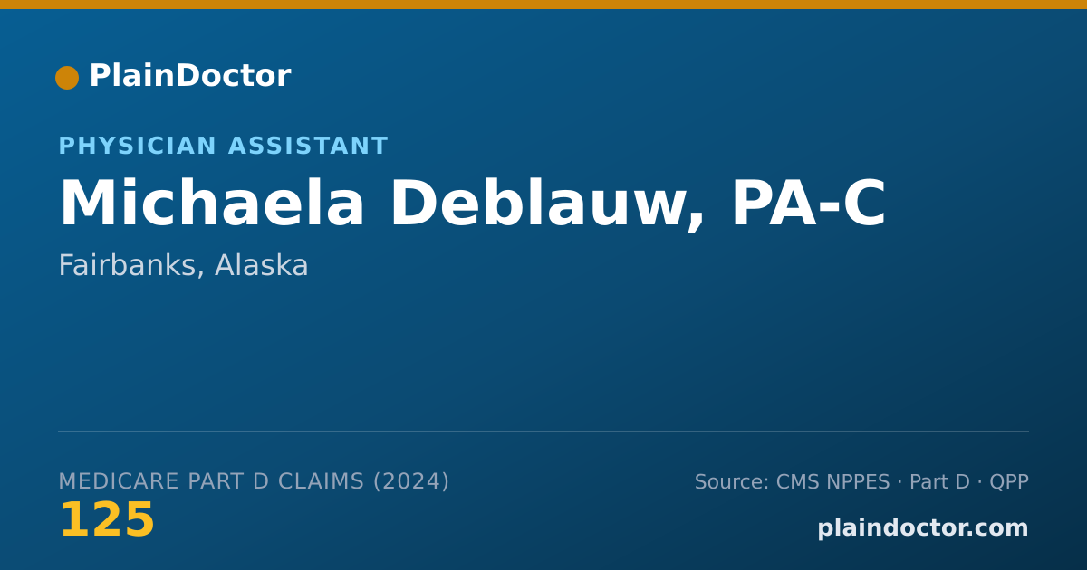Shareable card for Michaela Deblauw, PA-C - Physician Assistant, Fairbanks, AK