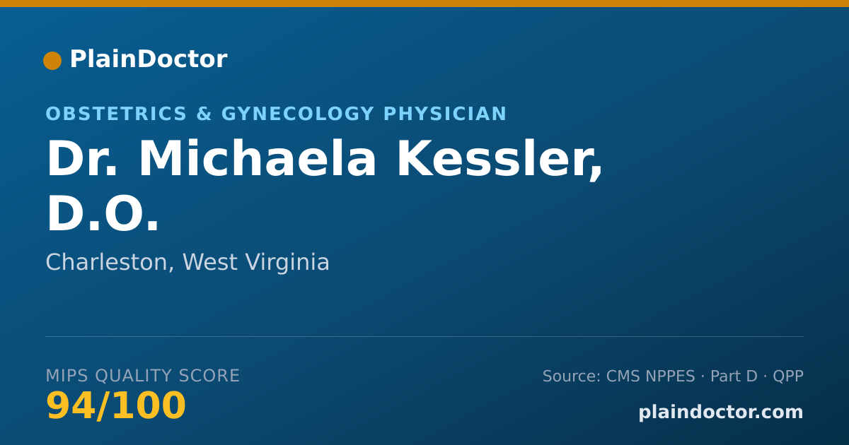 Shareable card for Michaela Kessler, D.O. - Obstetrics & Gynecology Physician, Charleston, WV